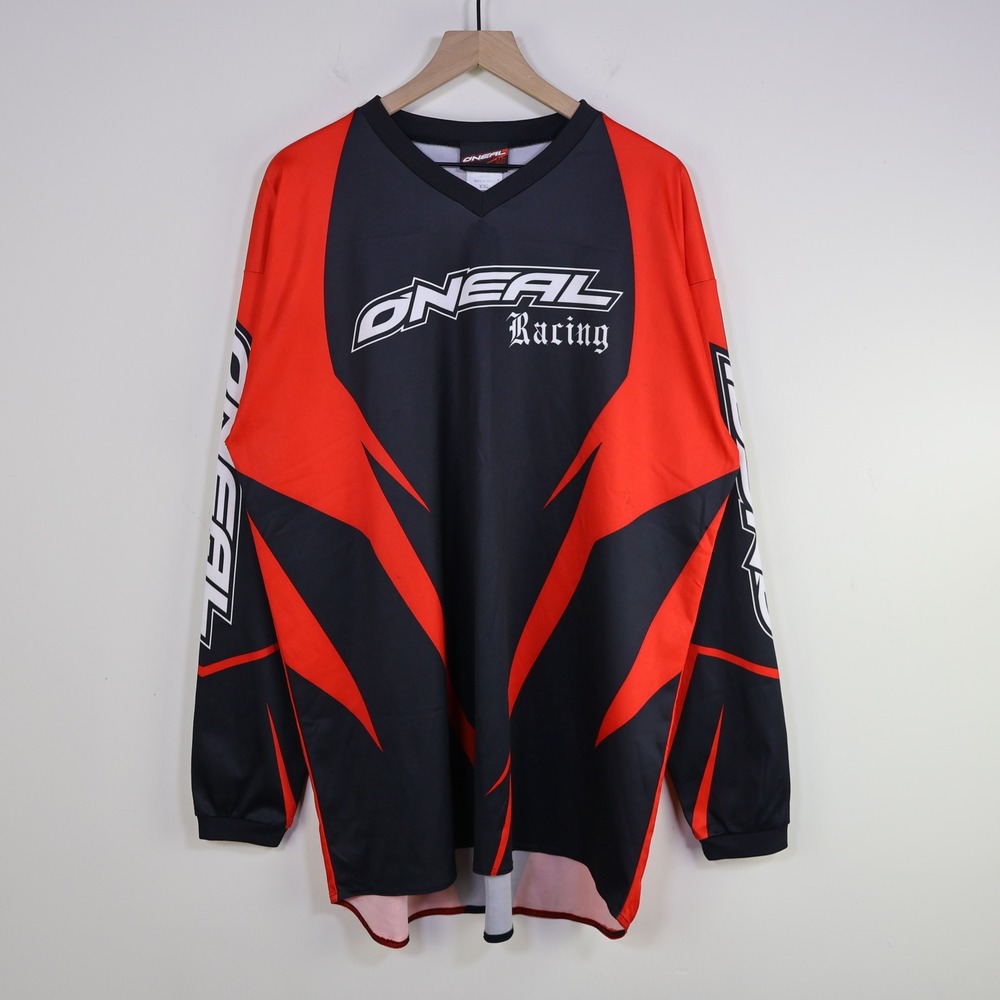 O'Neal Racing MX Motocross Jersey XXL Red Black White Graphic Moto‎ Y2K